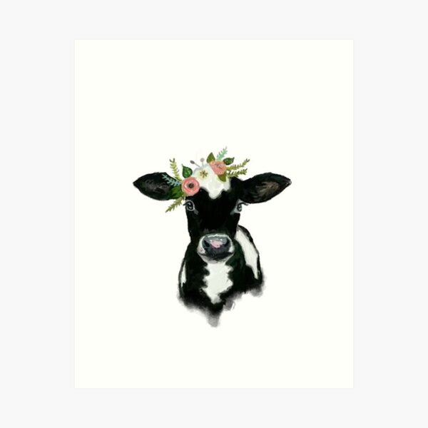 Cute Cow  Art Print