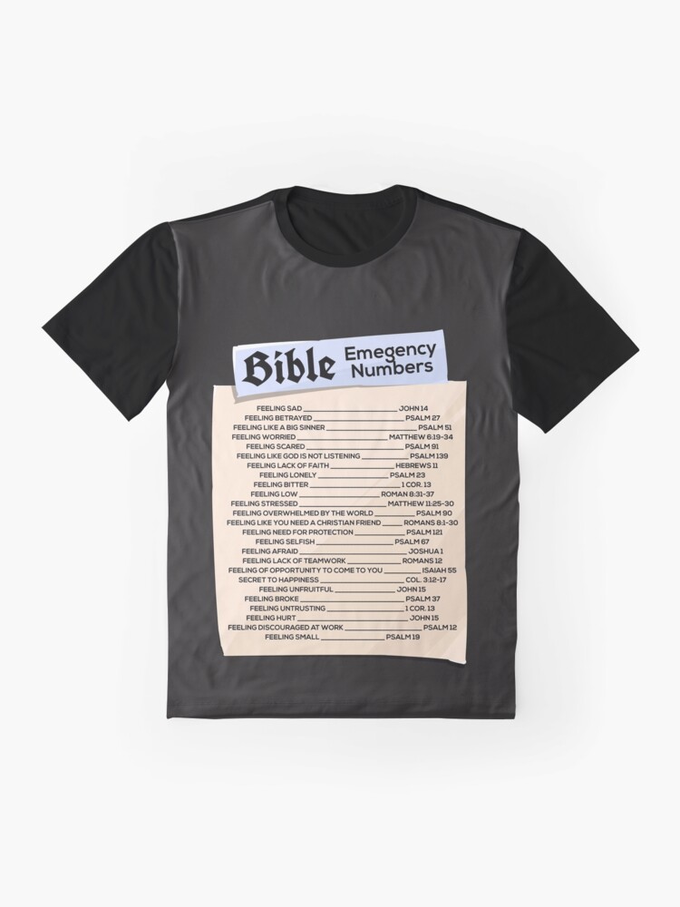 bible emergency numbers shirt