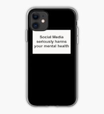 social media seriously harms your mental health iPhone Case