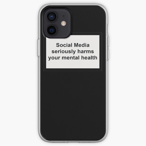 social media seriously harms your mental health iPhone Soft Case