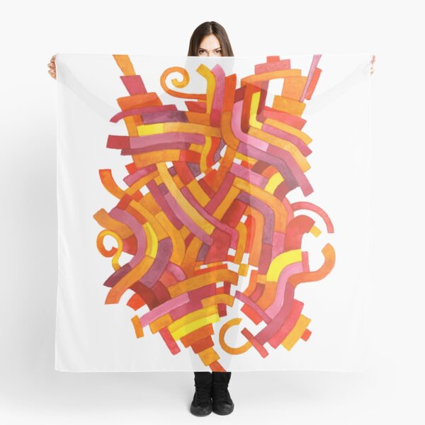 Pixelated Epiphany - Watercolor Painting Scarf