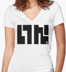 SquidForce White Tee Women's Fitted V-Neck T-Shirt