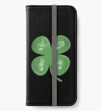 ASL LOVE Four Leaf Clover American Sign Language iPhone Wallet/Case/Skin