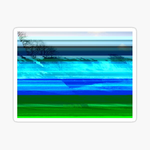 Bright Glitch Field Sticker