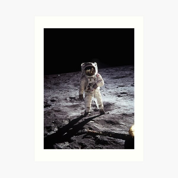 Buzz Aldrin On The Moon Art Print
