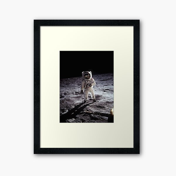 Buzz Aldrin On The Moon Framed Art Print