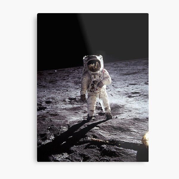 Buzz Aldrin On The Moon Metal Print