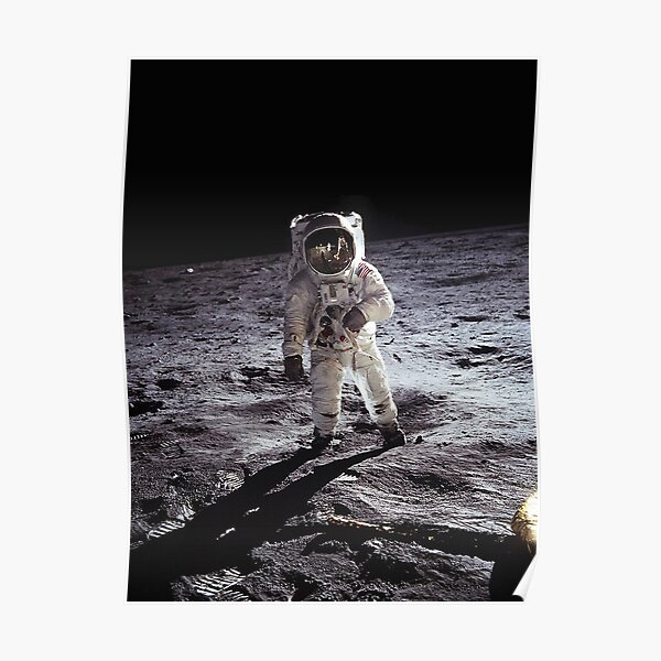 Buzz Aldrin sur la lune Poster