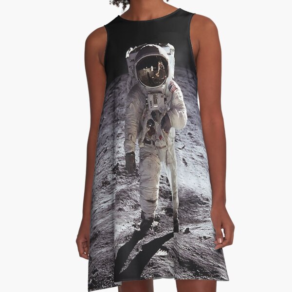 Buzz Aldrin On The Moon A-Line Dress