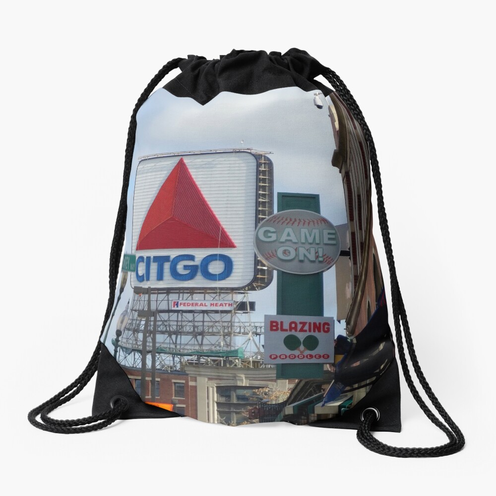 "Citgo Sign At Fenway Park" Drawstring Bag for Sale by capturedmoment