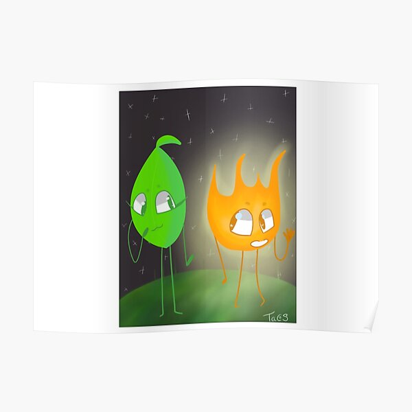 Firey and Leafy - Bfb Poster