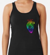 Rainbow Heart Racerback Tank Top