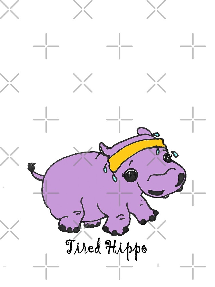 "Tired Hippo" Tshirt by Dragoonskee Redbubble
