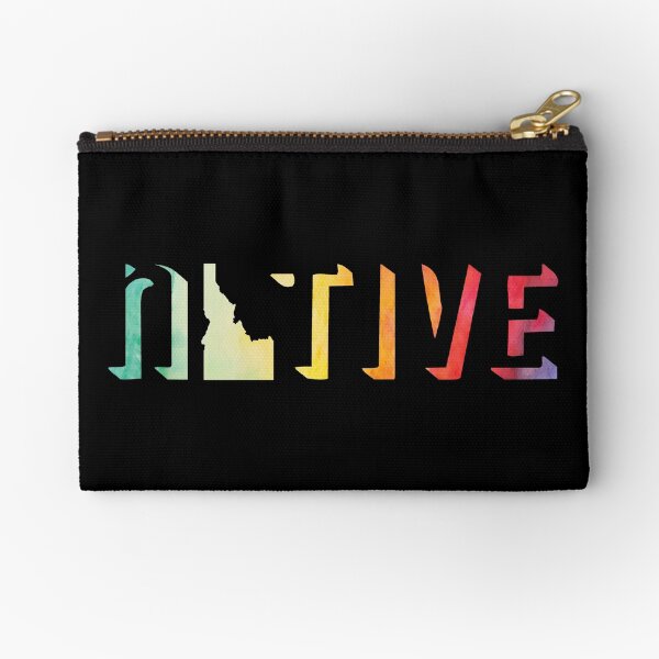 Idaho Native Idahoan Home Rainbow Watercolor Zipper Pouch