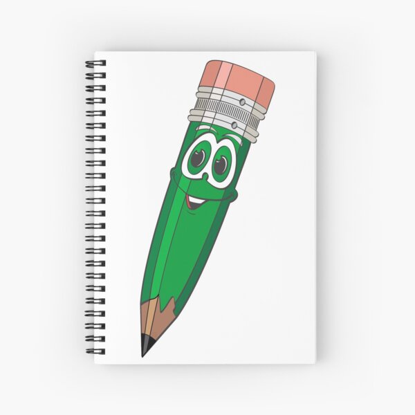 Cuaderno de espiral for Sale con la obra «Dibujos animados de lápiz verde»  de Scott Hayes