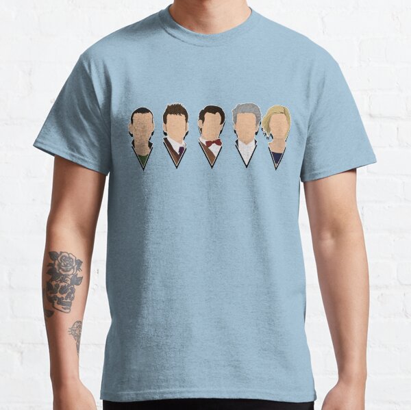5 Modern Doctors Faces - Including 13th Doctor - Doctor Who Inspired - Series 11 Classic T-Shirt