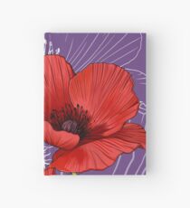 Red Poppy - Birth Month Flower for August Hardcover Journal