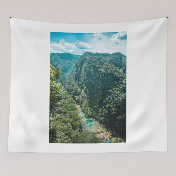 Item preview, Aerial view of Semuc Champey in a lush mountain valley in Guatemala designed and sold by L Sq.