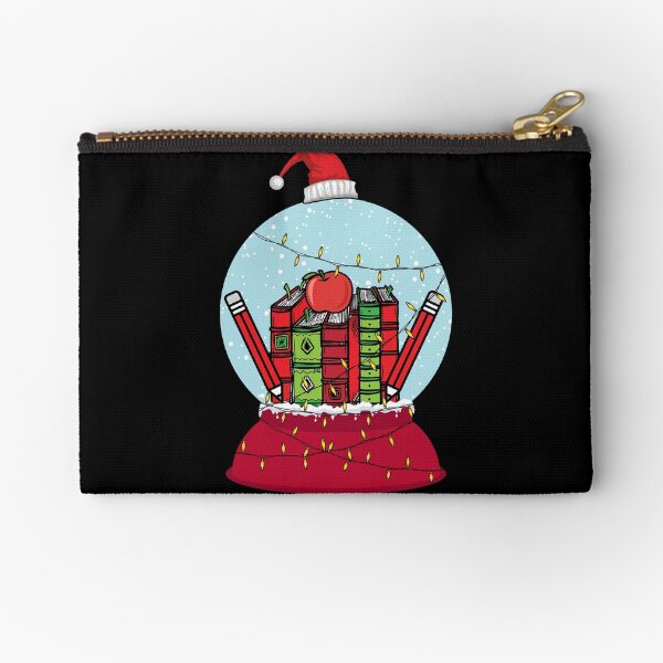 Teacher Appreciation Christmas Snow Globe Gift For First grade Teachers Zipper Pouch