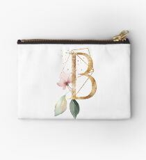 Golden ethereal floral monogram - B Studio Pouch