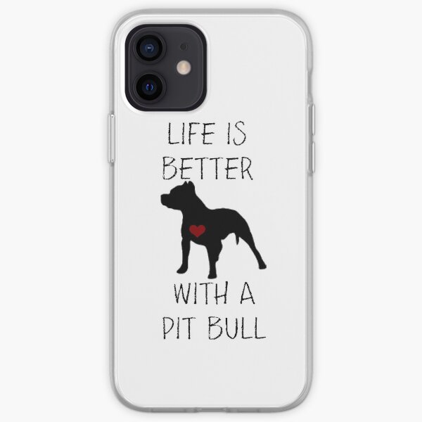 La vie est meilleure avec un pit-bull Coque souple iPhone