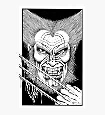 Mutant + Claws = Trouble / black and white Photographic Print