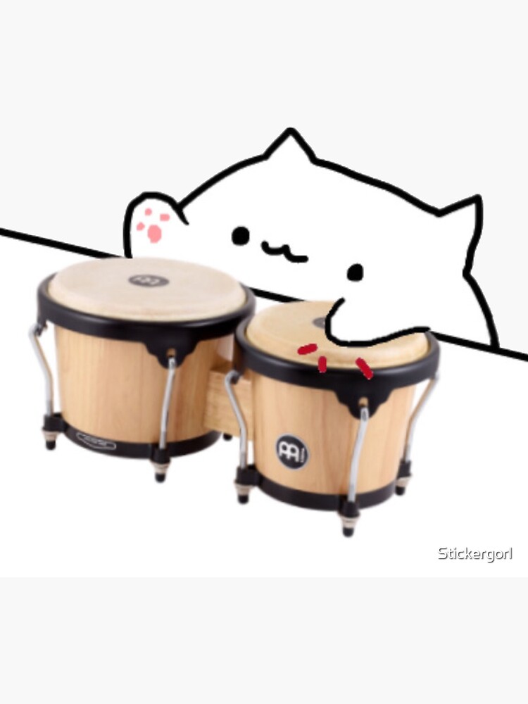 Pegatina Bongo Cat Meme De Stickergorl Redbubble 