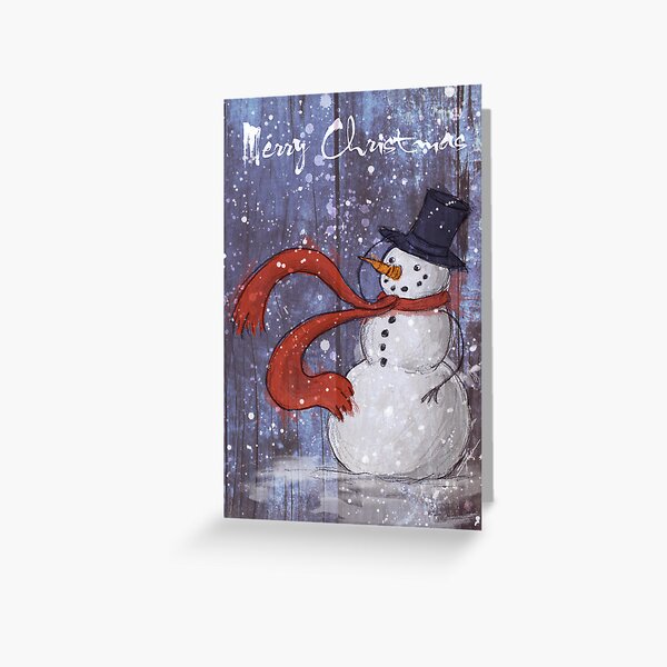 Snowy Christmas Card Greeting Card