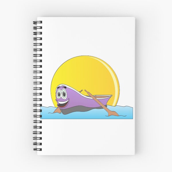 Artikelvorschau, Purple Row Boat Cartoon entworfen und verkauft von Scott Hayes.