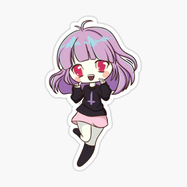 Kawaii anime girl Sticker for Sale by Wicmarts