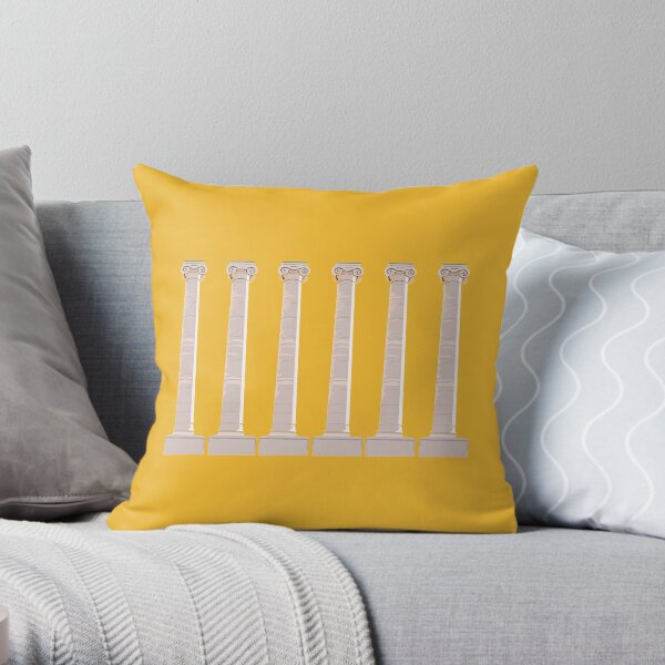 Mizzou Columns Gold Throw Pillow