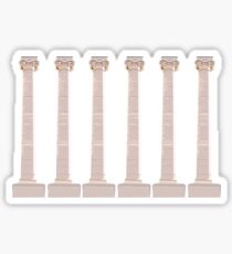 Mizzou Columns Gold Sticker