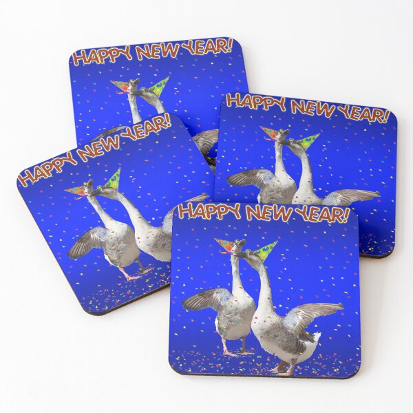 Item preview, HAPPY NEW YEAR - Celebrating Geese designed and sold by Gravityx9.