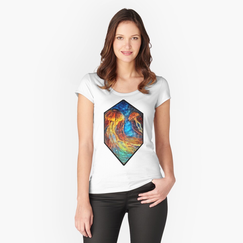 Item preview, Fitted Scoop T-Shirt designed and sold by Watermelon-Wolf.