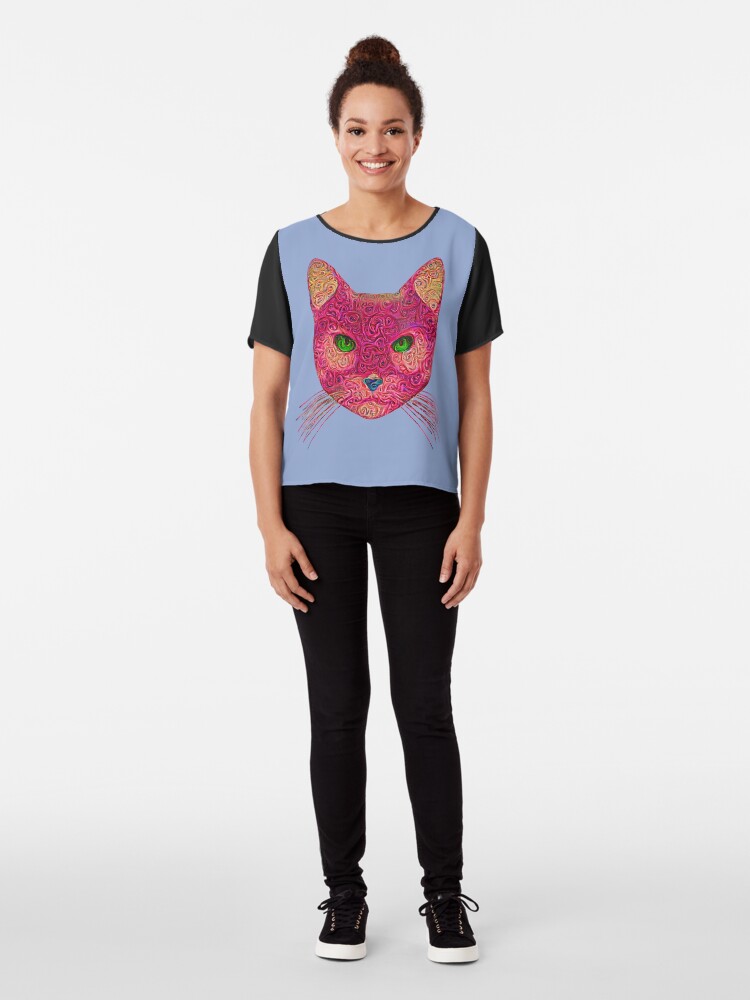Alternate view of Rose Hungry Cat Chiffon Top