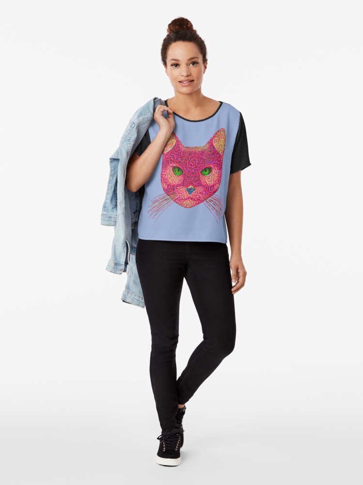 Alternate view of Rose Hungry Cat Chiffon Top