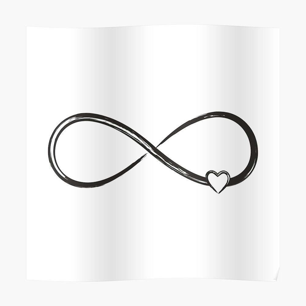 Infinity heart sign icon gift idea