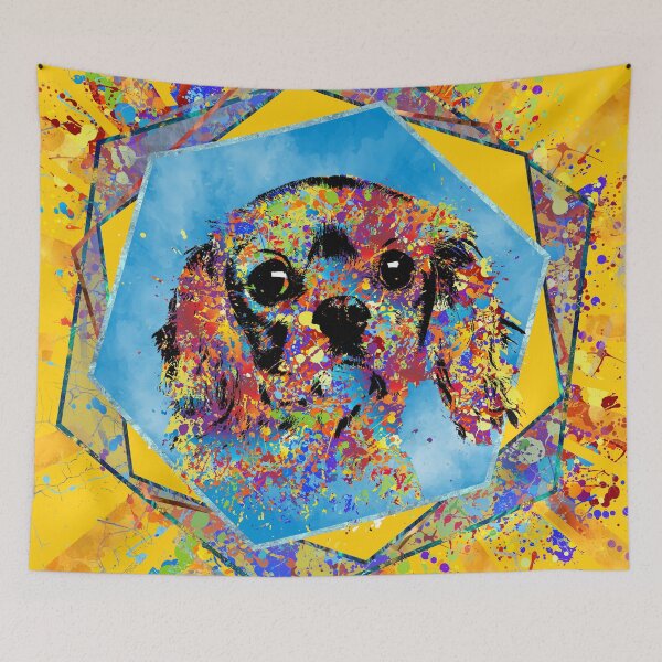 Item preview, Cavalier King Charles Spaniel Abstract Mixed Media designed and sold by k9printart.