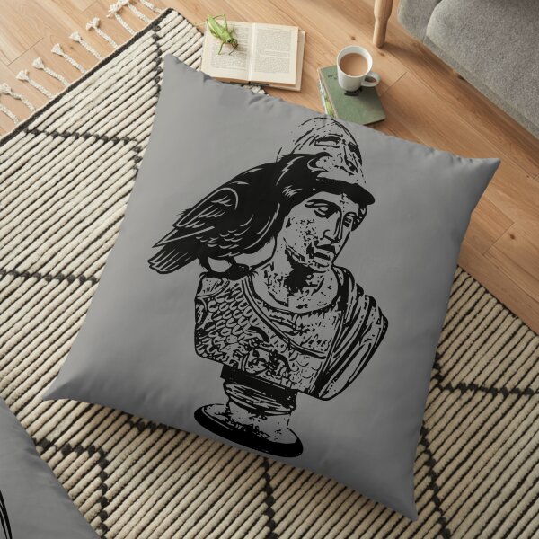 Raven Crow - Büste der Göttin Pallas Athena 1 Bodenkissen