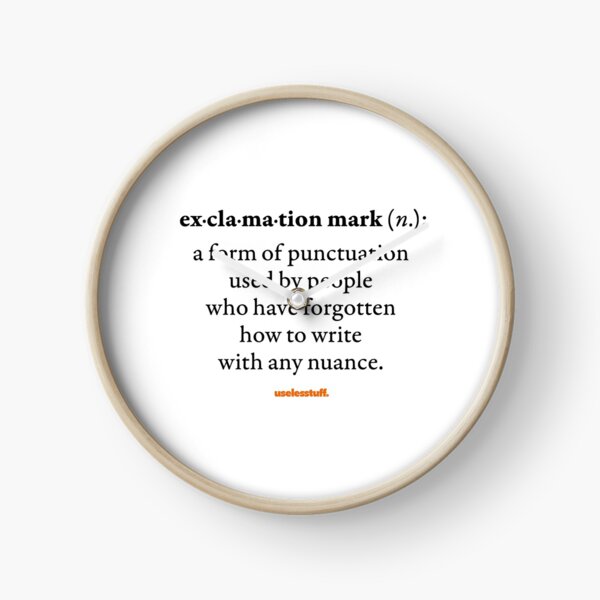 Item preview, 16667-01-BLT – Uselesstuff® Dictionary – Exclamation Mark – Nuanced (Black) designed and sold by Uselesstuff.