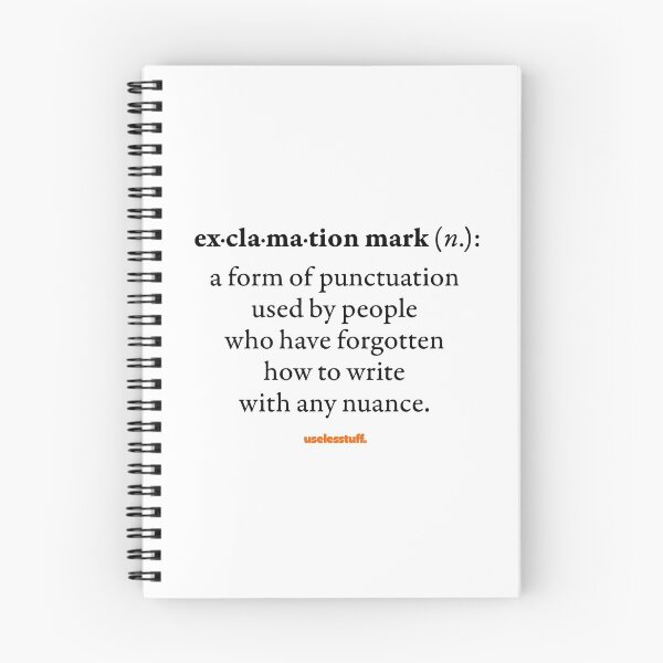 Item preview, 16667-01-BLT – Uselesstuff® Dictionary – Exclamation Mark – Nuanced (Black) designed and sold by Uselesstuff.
