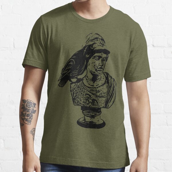 EDDArt Raven Crow - Bust of Goddess Pallas Athena 1 Women's T-Shirt