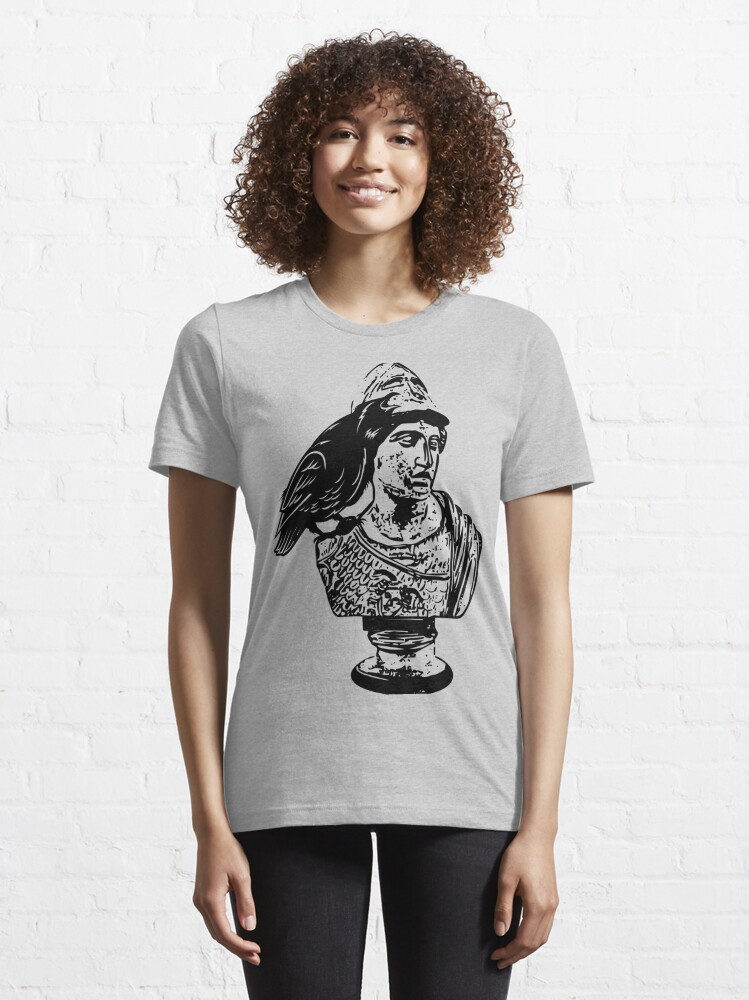 EDDArt Raven Crow - Bust of Goddess Pallas Athena 1 Women's T-Shirt