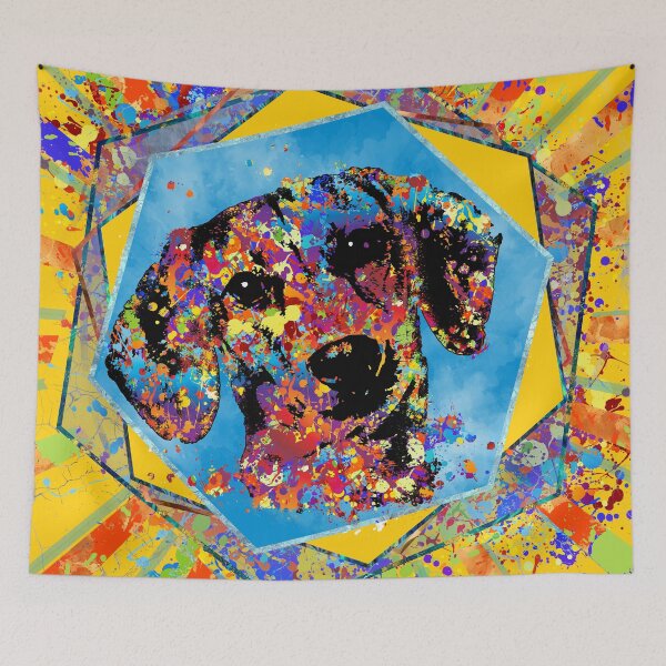 Item preview, Dachshund dog  - Doxie Abstract Mixed Media designed and sold by k9printart.