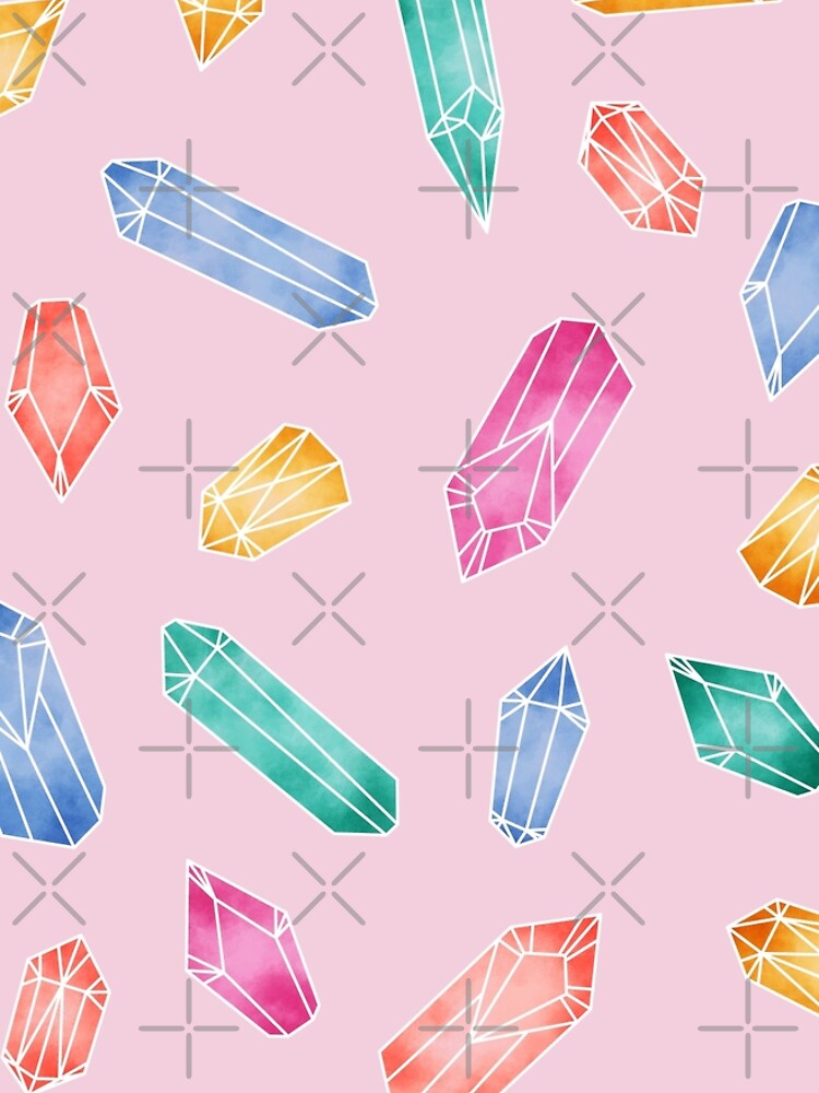 Crystals Pattern - Candy Pink by PrintablesP