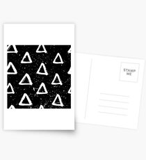 Triangle Doodle Pattern Postcards
