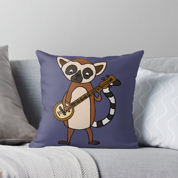 Item preview, Cute Lemur Playing Banjo Cartooon designed and sold by Nature's Fancy.