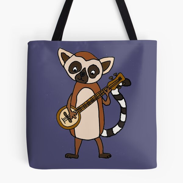 Item preview, Cute Lemur Playing Banjo Cartooon designed and sold by Nature's Fancy.