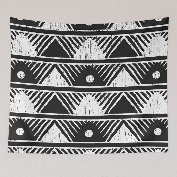 Item preview, Black and white tribal pattern designed and sold by hellcom.