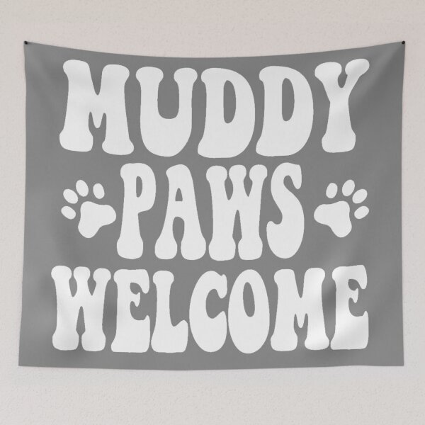 Item preview, Muddy Paws Welcome designed and sold by CoolYule.